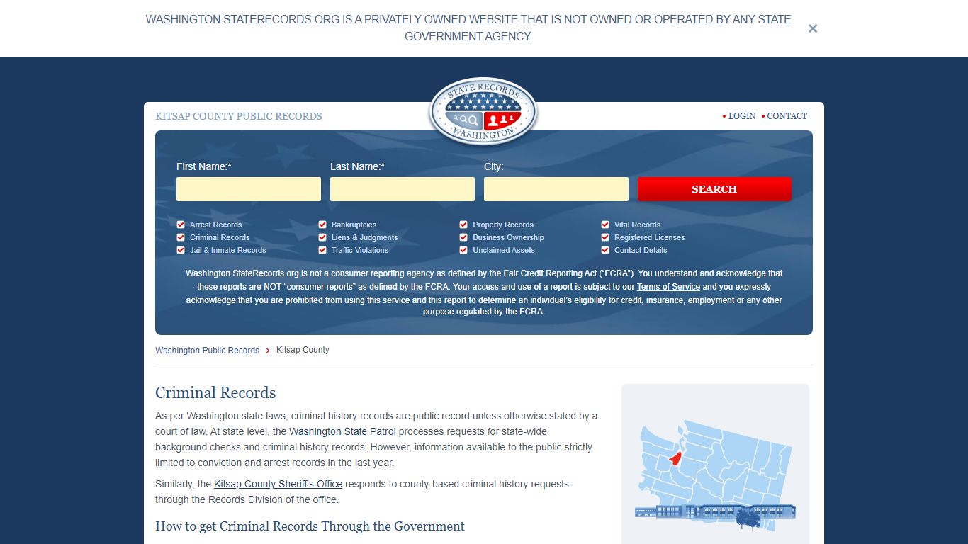 Kitsap County Arrest, Court, and Public Records | StateRecords.org